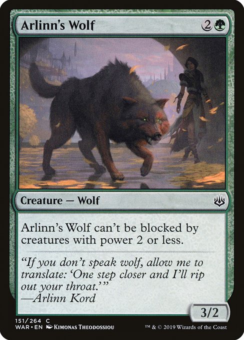 Arlinn's Wolf - War of the Spark Common Card