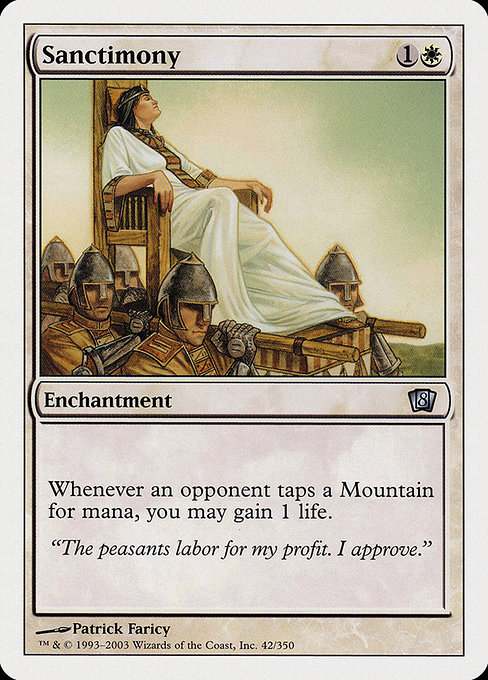 Sanctimony - Eighth Edition Uncommon Card