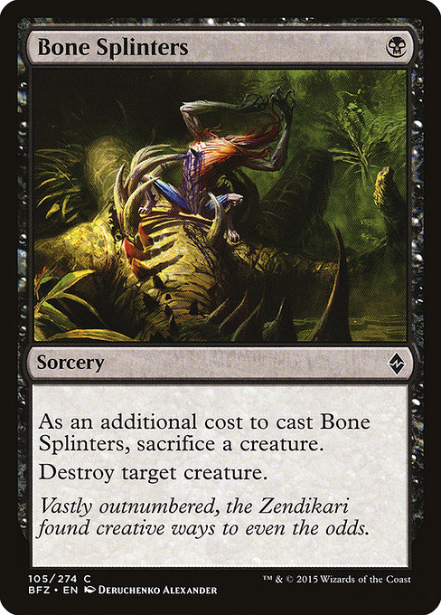Bone Splinters - Battle for Zendikar Common Card