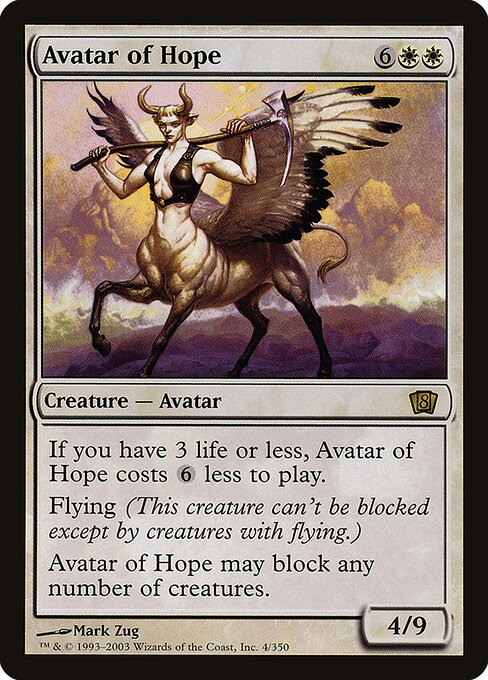 Avatar of Hope - Eighth Edition Rare Card