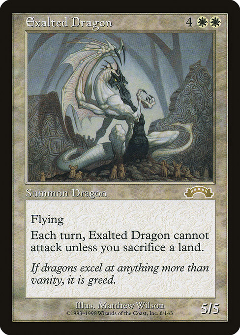 Exalted Dragon - Exodus Rare Card