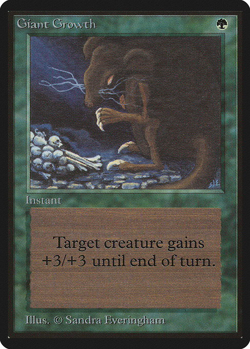 Giant Growth - Limited Edition Beta Common Card