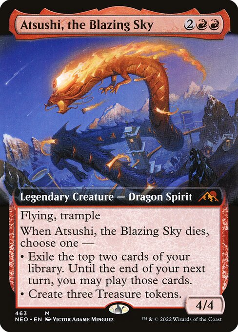 Atsushi, the Blazing Sky - Kamigawa: Neon Dynasty Mythic Card
