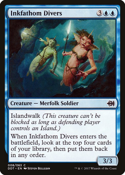 Inkfathom Divers - Duel Decks: Merfolk vs. Goblins Common Card