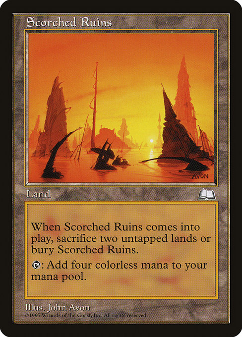 Scorched Ruins - Weatherlight Rare Card