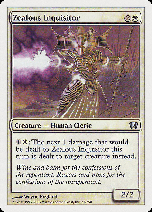 Zealous Inquisitor - Ninth Edition Uncommon Card