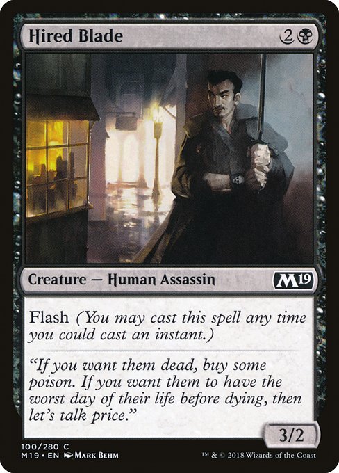 Hired Blade - Core Set 2019 Common Card