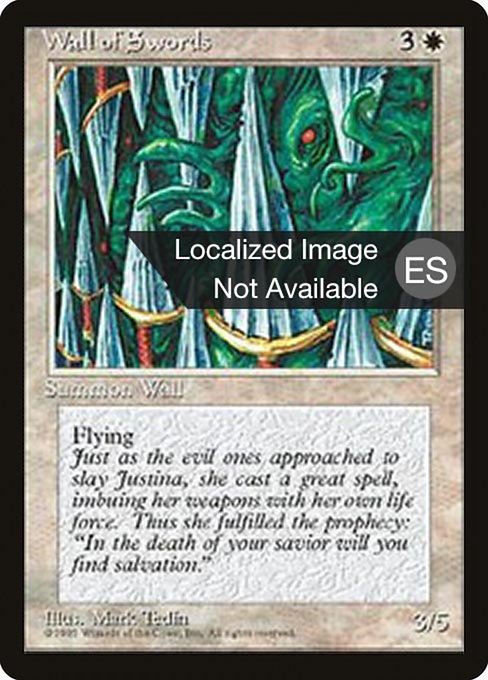 Wall of Swords - Fourth Edition Foreign Black Border Uncommon Card