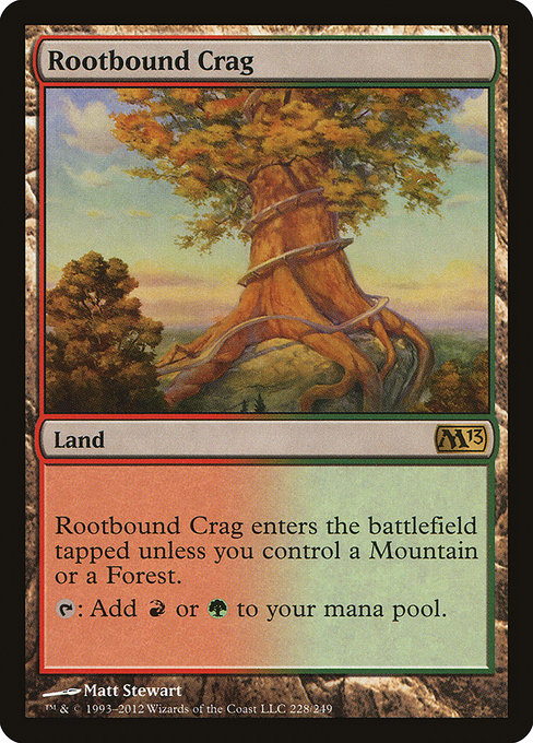 Rootbound Crag - Magic 2013 Rare Card