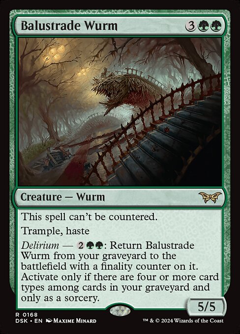 Balustrade Wurm - Duskmourn: House of Horror Rare Card