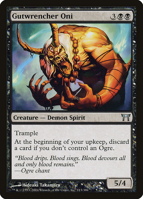 Gutwrencher Oni - Champions of Kamigawa Uncommon Card