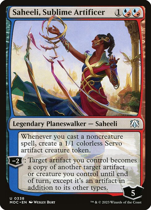 Saheeli, Sublime Artificer - March of the Machine Commander Uncommon Card