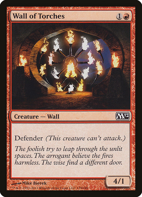 Wall of Torches - Magic 2012 Common Card