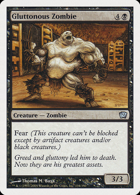 Gluttonous Zombie - Ninth Edition Uncommon Card