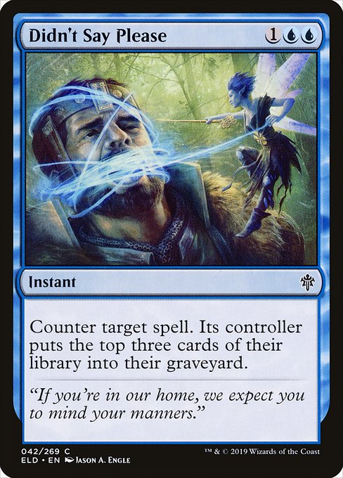 Didn't Say Please - Throne of Eldraine Common Card