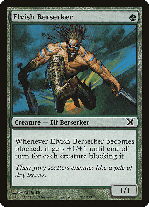 Elvish Berserker - Tenth Edition Common Card
