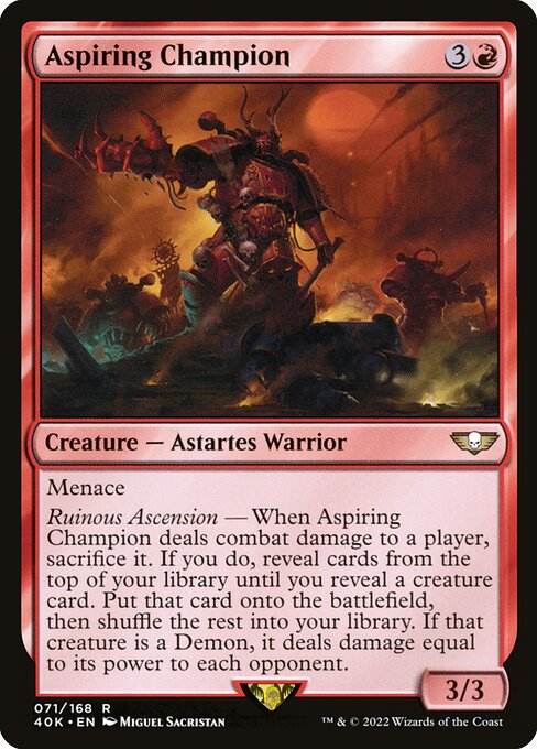 Aspiring Champion - Warhammer 40,000 Commander Rare Card