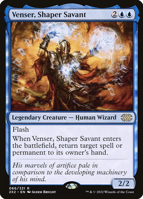 Venser, Shaper Savant - Double Masters 2022 Rare Card