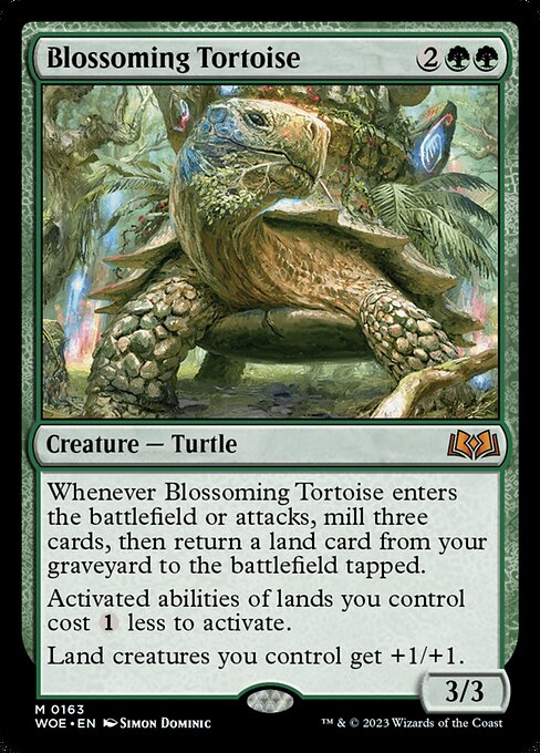 Blossoming Tortoise - Wilds of Eldraine Mythic Card