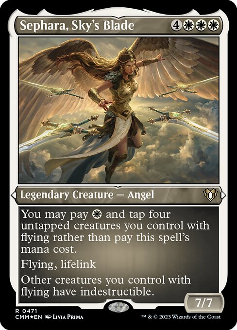 Sephara, Sky's Blade - Commander Masters Rare Card