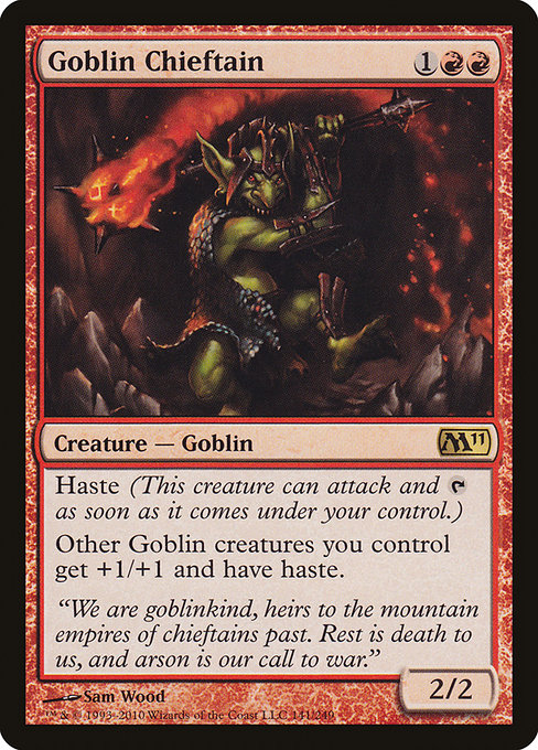 Goblin Chieftain - Magic 2011 Rare Card