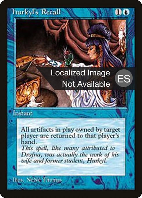 Hurkyl's Recall - Fourth Edition Foreign Black Border Rare Card