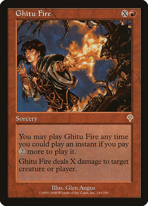 Ghitu Fire - Invasion Rare Card
