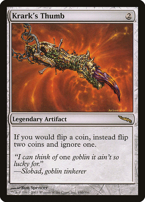 Krark's Thumb - Mirrodin Rare Card