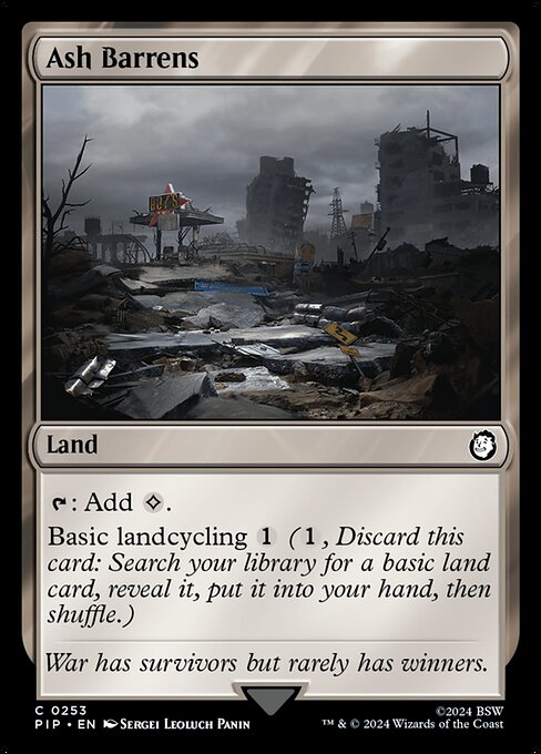 Ash Barrens - Fallout Common Card