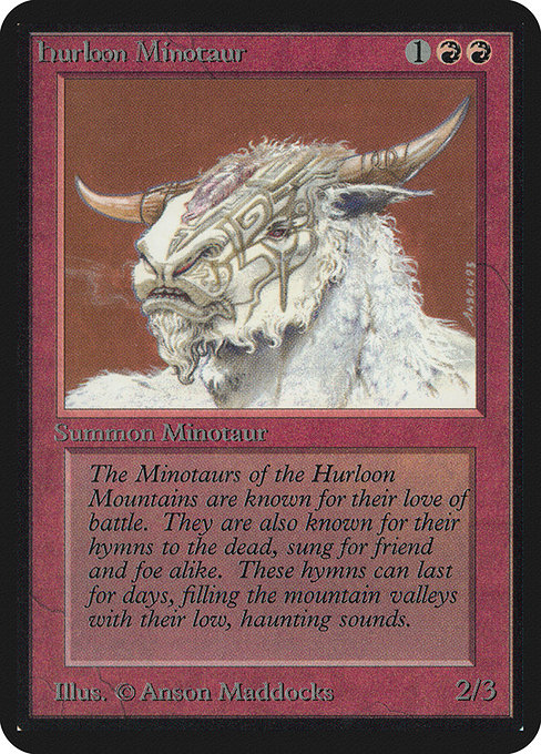 Hurloon Minotaur - Limited Edition Alpha Common Card