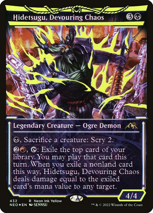 Hidetsugu, Devouring Chaos - Kamigawa: Neon Dynasty Rare Card