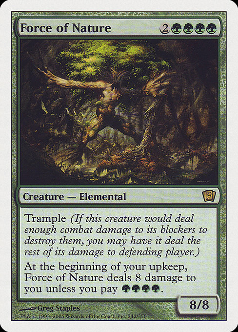 Force of Nature - Ninth Edition Rare Card