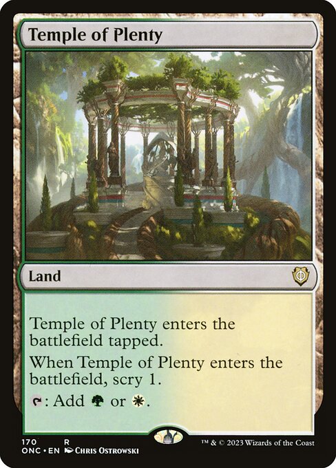 Temple of Plenty - Phyrexia: All Will Be One Commander Rare Card