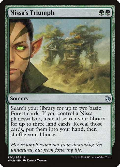 Nissa's Triumph - War of the Spark Uncommon Card