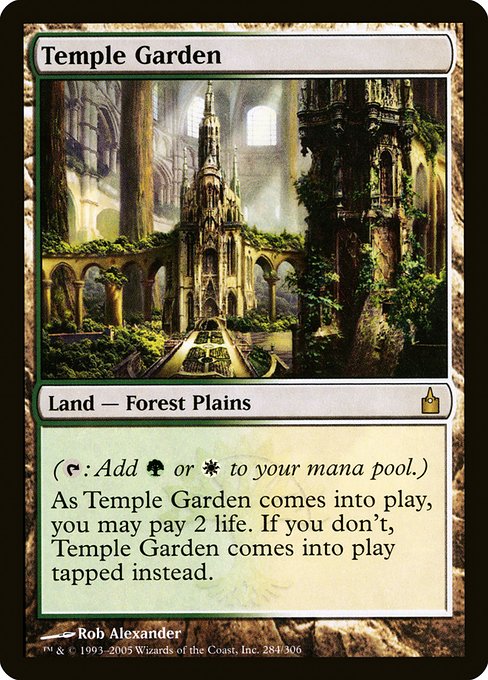 Temple Garden - Ravnica: City of Guilds Rare Card