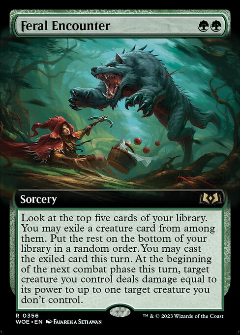 Feral Encounter - Wilds of Eldraine Rare Card