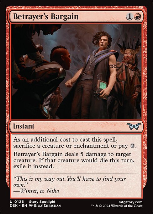 Betrayer's Bargain - Duskmourn: House of Horror Uncommon Card