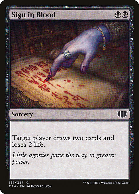 Sign in Blood - Commander 2014 Common Card