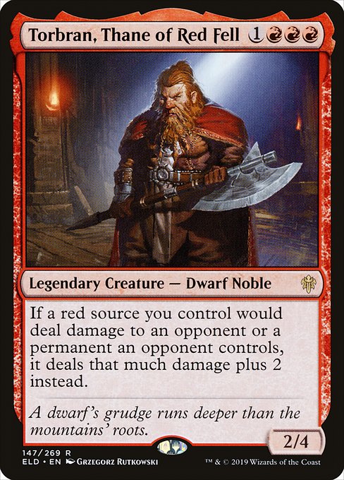 Torbran, Thane of Red Fell - Throne of Eldraine Rare Card