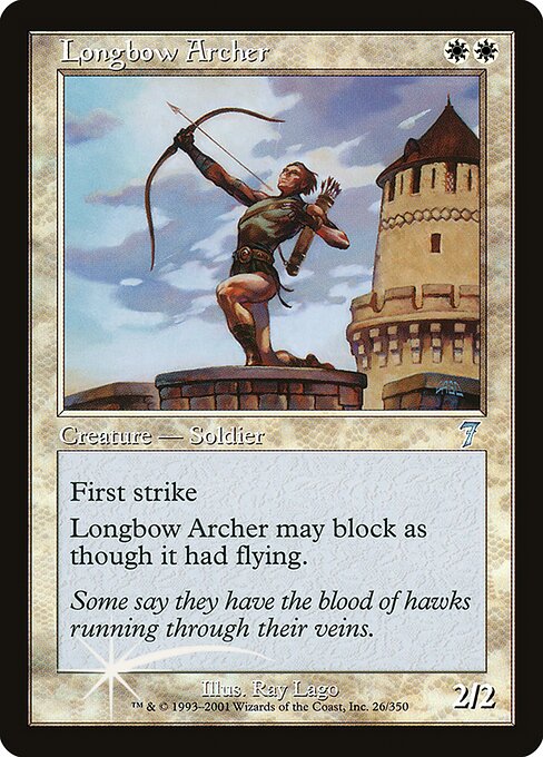 Longbow Archer - Seventh Edition Uncommon Card