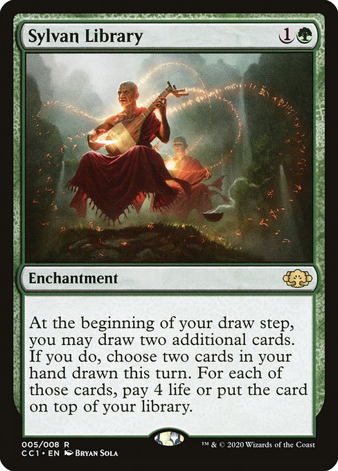 Sylvan Library - Commander Collection: Green Rare Card