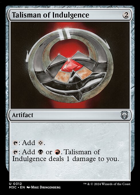 Talisman of Indulgence - Modern Horizons 3 Commander Uncommon Card