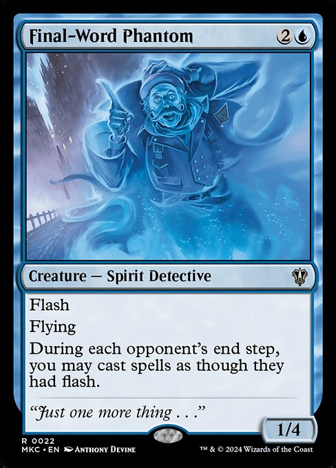 Final-Word Phantom - Murders at Karlov Manor Commander Rare Card