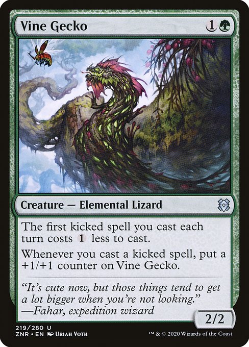 Vine Gecko - Zendikar Rising Uncommon Card