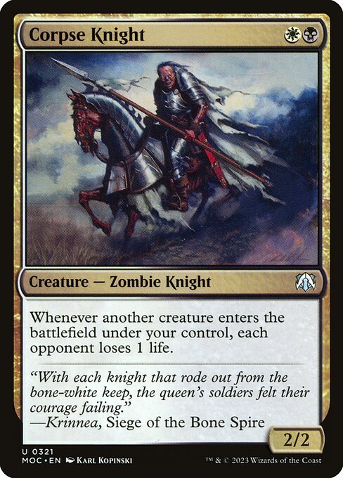 Corpse Knight - March of the Machine Commander Uncommon Card