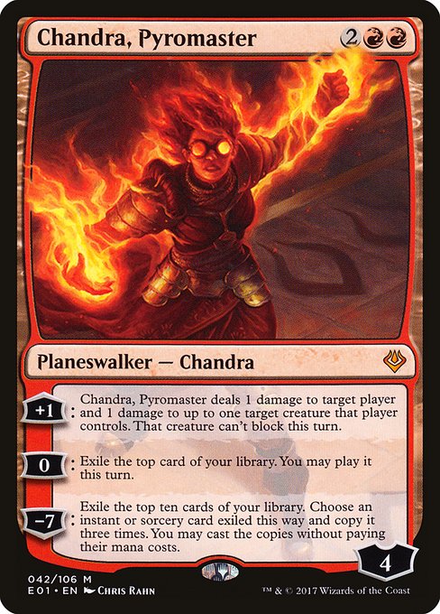 Chandra, Pyromaster - Archenemy: Nicol Bolas Mythic Card