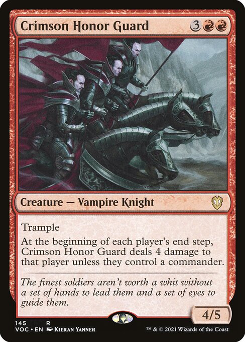Crimson Honor Guard - Crimson Vow Commander Rare Card