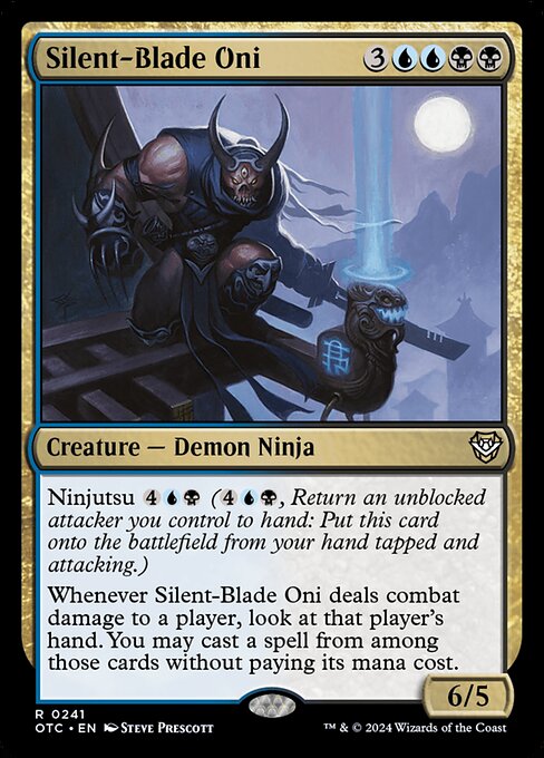 Silent-Blade Oni - Outlaws of Thunder Junction Commander Rare Card