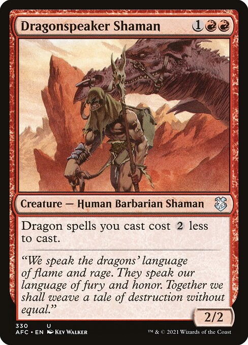 Dragonspeaker Shaman - Forgotten Realms Commander Uncommon Card