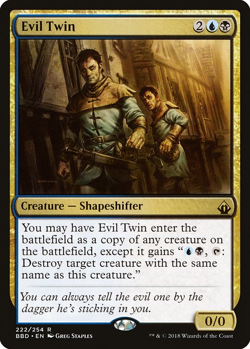 Evil Twin - Battlebond Rare Card